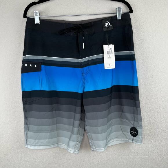 Rip Curl Surf Regular Length Boardshort Daybreaker Black Stripe Swimwear 30W NWT - Picture 12 of 12